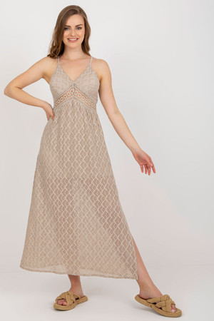 beige - Daydress model 181157 Och Bella U704-181157