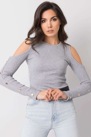 grey - Blouse model 168733 Rue Paris U704-168733