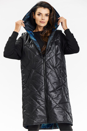 black - Gilet model 200553 awama U704-200553