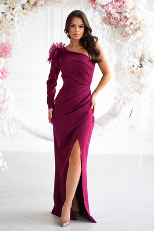 red - Long dress model 203646 Bicotone U704-203646