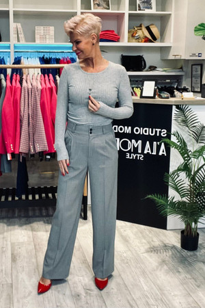grey - Women trousers model 200795 Cabba U704-200795