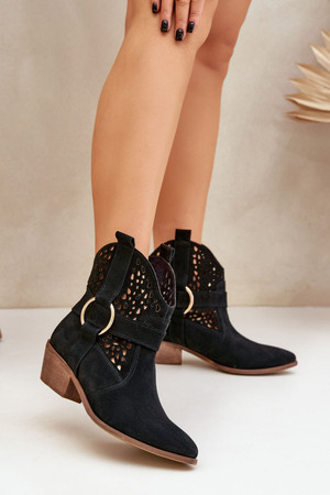 black - Heel boots model 206789 Step in style U704-206789