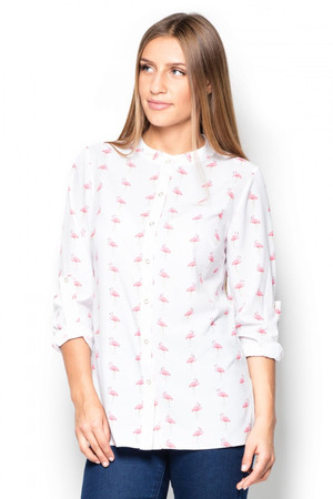 white - Long sleeve shirt model 63918 Katrus U704-63918