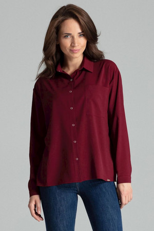 red - Long sleeve shirt model 135872 Lenitif U704-135872