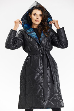 black - Coat model 200547 awama U704-200547