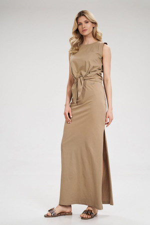beige - Long skirt model 162274 Figl U704-162274