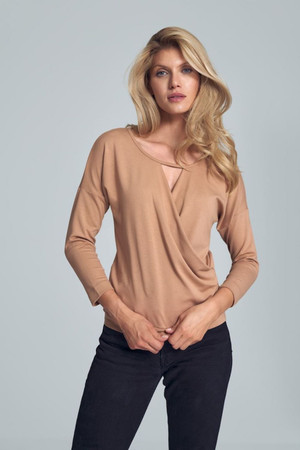 beige - Blouse model 147909 Figl U704-147909