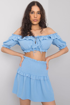 blue - Blouse model 167520 Och Bella U704-167520