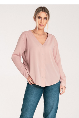 beige - Long sleeve shirt model 204328 Figl U704-204328