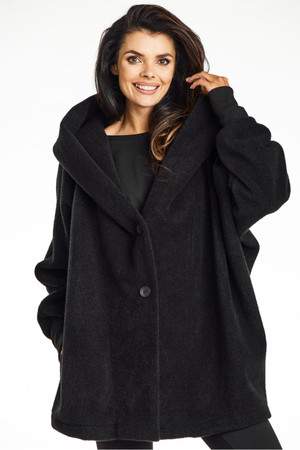 black - Coat model 200557 awama U704-200557