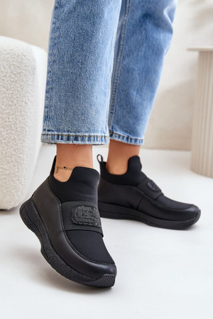 black - Platform sneakers model 201053 Step in style U704-201053