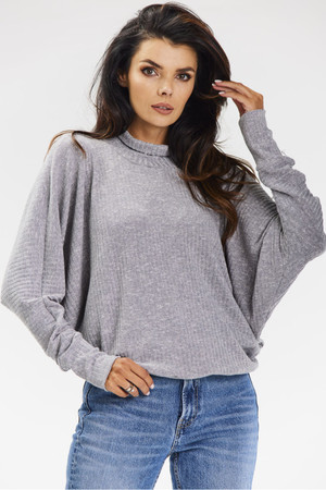 grey - Turtleneck model 200578 awama U704-200578