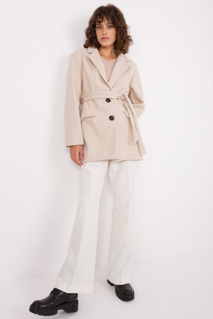 beige - Coat model 190142 Och Bella U704-190142