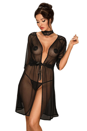 black - Bathrobe model 155429 Obsessive U704-155429
