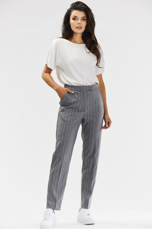 grey - Women trousers model 200562 awama U704-200562