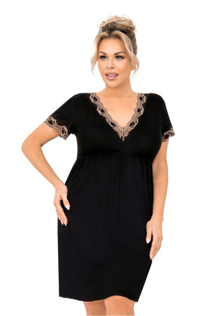 black - Plus Size Nightgown model 209531 Donna U704-209531