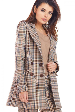 brown - Jacket model 148988 awama U704-148988