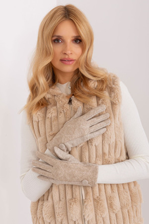 beige - Gloves model 190837 AT U704-190837