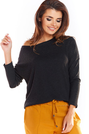 black - Jumper model 139554 awama U704-139554