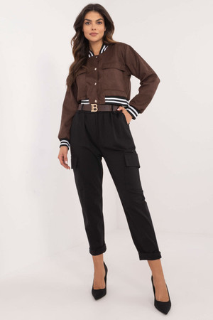 black - Women trousers model 202305 Och Bella U704-202305