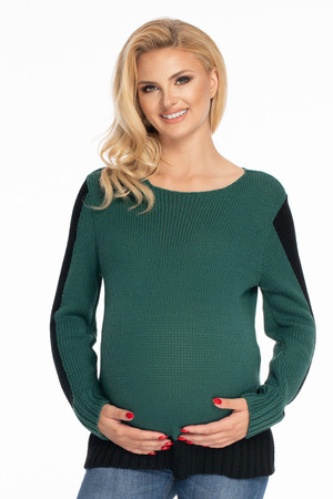 green - Pregnancy sweater model 147498 PeeKaBoo U704-147498