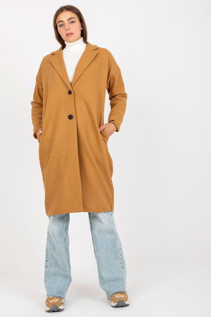 brown - Coat model 172442 Och Bella U704-172442