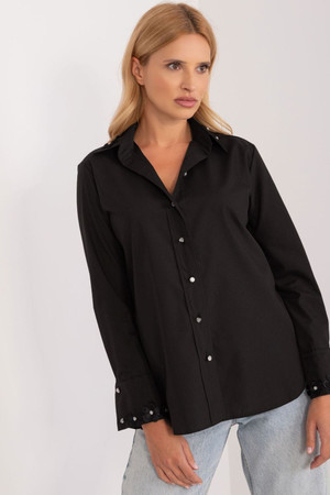 black - Long sleeve shirt model 193044 Lakerta U704-193044