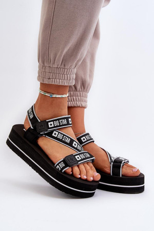 black - Platform sandals model 198196 Step in style U704-198196