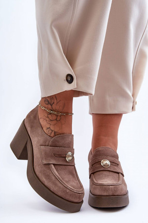 beige - Heeled low shoes model 183948 Step in style U704-183948