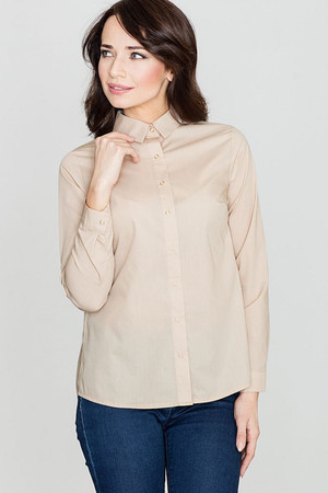 beige - Long sleeve shirt model 119311 Lenitif U704-119311