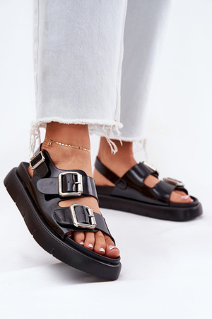 black - Platform sandals model 213464 Step in style U704-213464