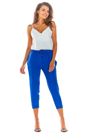 blue - Women trousers model 144654 awama U704-144654