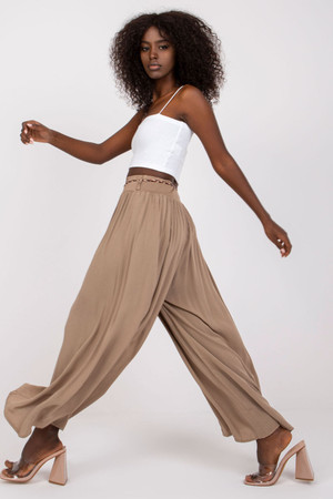beige - Women trousers model 166057 Och Bella U704-166057
