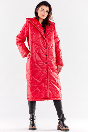 red - Coat model 173876 awama U704-173876