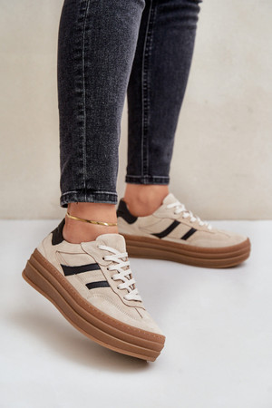 beige - Sport Shoes model 203629 Step in style U704-203629