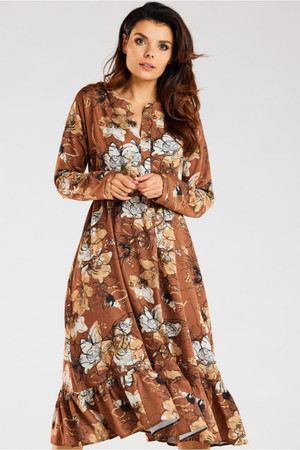 brown - Daydress model 176853 awama U704-176853