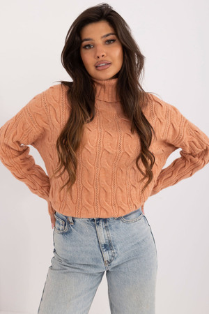 orange - Turtleneck model 199442 AT U704-199442