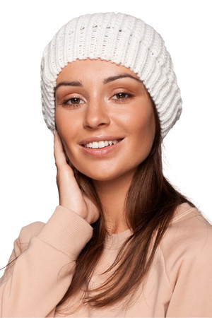 beige - Beret model 148903 BE Knit U704-148903