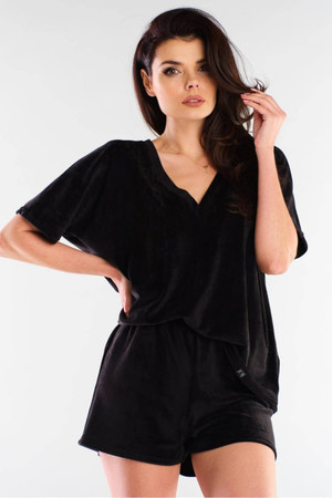 black - Shorts model 154793 awama U704-154793