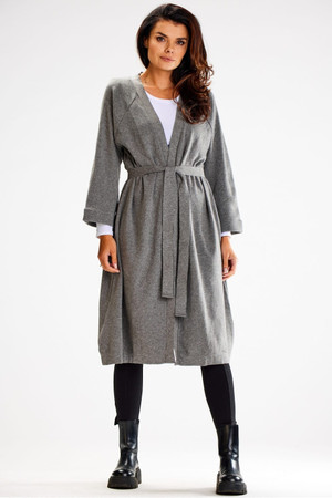 grey - Cardigan model 187119 awama U704-187119