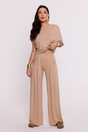 beige - Women trousers model 193659 BeWear U704-193659
