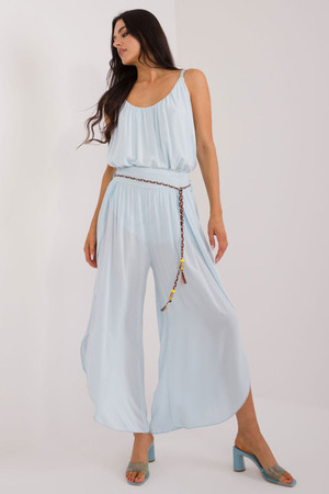 blue - Women trousers model 210673 Och Bella U704-210673