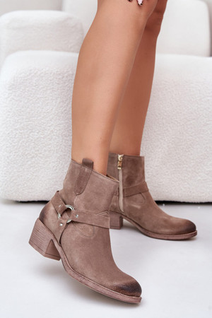 beige - Heel boots model 201176 Step in style U704-201176