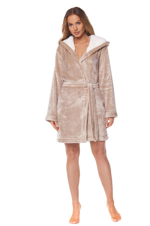 beige - Bathrobe model 188086 L&L collection U704-188086