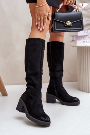black - Heel boots model 202103 Step in style U704-202103