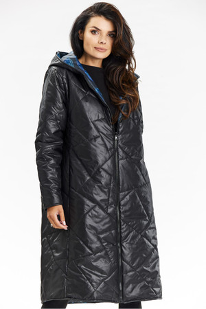 black - Coat model 200549 awama U704-200549