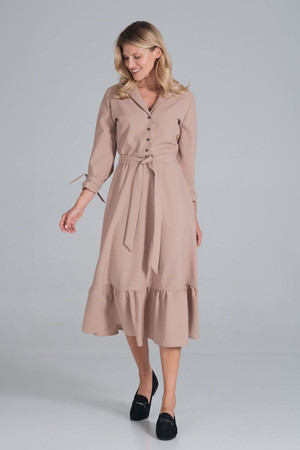 beige - Daydress model 162373 Figl U704-162373