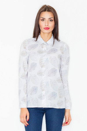white - Long sleeve shirt model 77131 Figl U704-77131