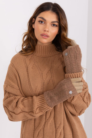 beige - Gloves model 190158 AT U704-190158