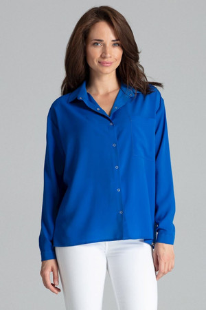 blue - Long sleeve shirt model 135871 Lenitif U704-135871